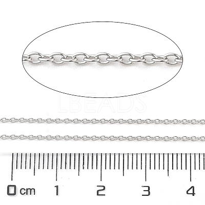 Anti-Tarnish Rhodium Plated 925 Sterling Silver Cable Chains LS-STER-E072-02P-02-1