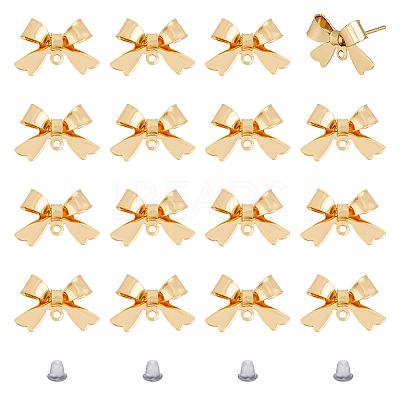 20Pcs Brass Stud Earring Findings KK-FH0004-80-1