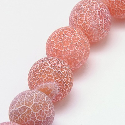 Natural Crackle Agate Beads Strands X-G-G055-6mm-11-1