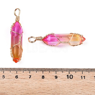 Lampwork Pendants GLAA-T023-07K-1