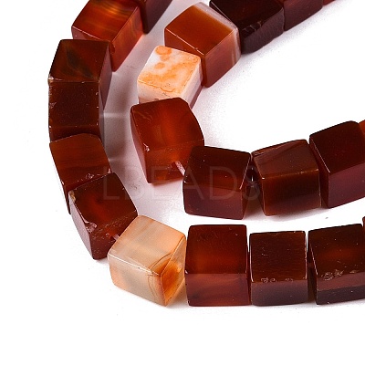 Natural Red Agate(Dyed & Heated) Beads Strands G-T139-8x8-35A-1