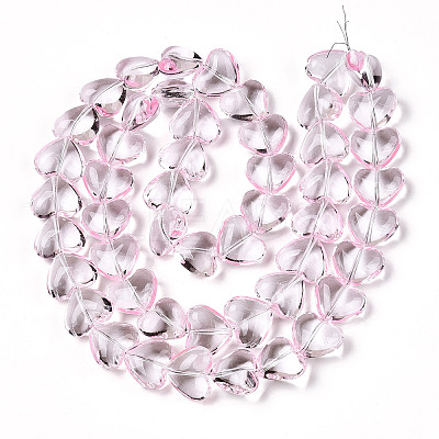 Transparency Glass Beads Strands GLAA-T023-13F-1
