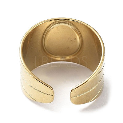 304 Stainless Steel Open Cuff Ring Findings STAS-P334-05A-G-1
