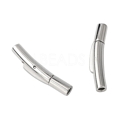 Tarnish Resistant Column 304 Stainless Steel Bayonet Necklace Clasps STAS-O035-05-1