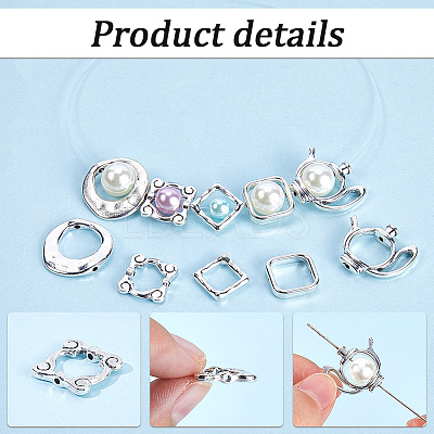 100Pcs 10 Styles Tibetan Style Alloy Bead Frames Sets TIBE-SP0001-16B-1