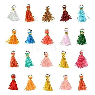 Polycotton(Polyester Cotton) Tassel Pendant Decorations FIND-YW0004-58E-1