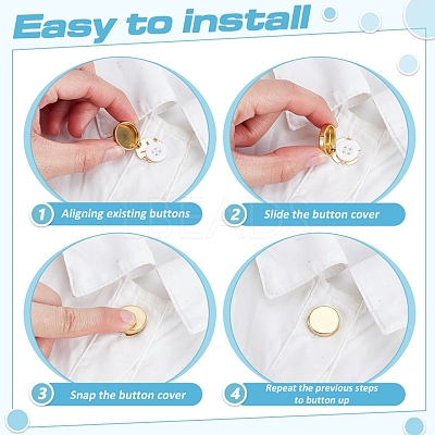 Flat Round Brass Button Covers Settings KK-WH0079-193A-B-1