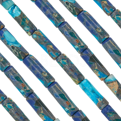 1 Strand Assembled Synthetic Turquoise and Imperial Jasper Beads Strands G-PA0001-59-1