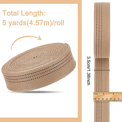 5 Yards Polycotton Ribbon OCOR-WH0078-169B-1