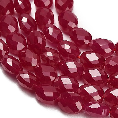Lab Grown Red Corundum Beads Strands GG-CBAC488-01D-1