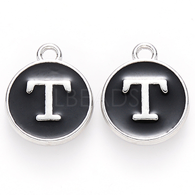Platinum Plated Alloy Charms LS-ENAM-S118-02T-P-1