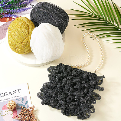 3 Skeins 3 Colors Polyester Yarn DIY-MB0002-06A-1