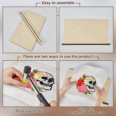 Wood Earring Display Card Holders ODIS-WH0072-01-1