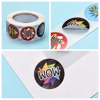 Self-Adhesive Kraft Paper Gift Tag Stickers DIY-G013-A12-1