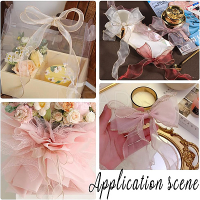 Polyester Organza Ribbons SRIB-WH20020-003A-03-1