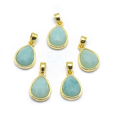 Natural Amazonite Pendants G-O176J-02G-1