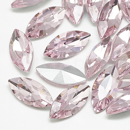 Pointed Back Glass Rhinestone Cabochons RGLA-T083-6x12mm-10-1