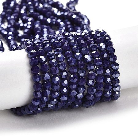 Electroplate Opaque Glass Beads Strands LS-EGLA-A035-P4mm-A09-1