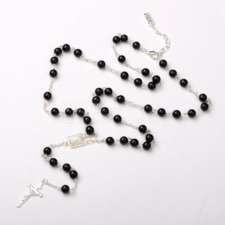 Mashan Jade Beads Necklaces NJEW-PJN901-1