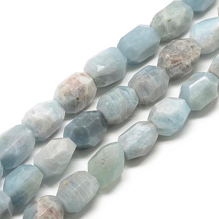 Natural Aquamarine Beads Strands G-R425-02-1