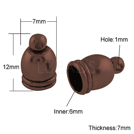 Tibetan Style Cord Ends LS-TIBE-4736-R-FF-1