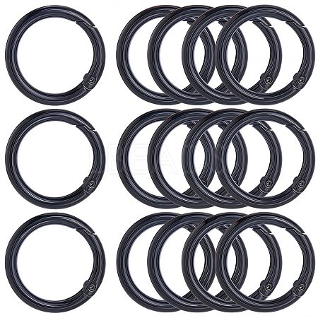 18Pcs Zinc Alloy Spring Gate Rings FIND-SP0001-39-1