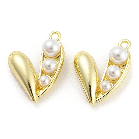 Alloy with ABS Plastic Imitation Pearl Pendants FIND-G062-07G-1