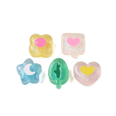 Translucent Resin Decoden Cabochons RESI-A036-03-1