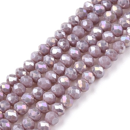 Electroplate Glass Beads Strands EGLA-A044-P3mm-B13-1