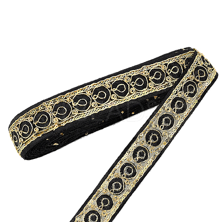 Vintage Jacquard Polyester Ribbon OCOR-WH0101-259A-1