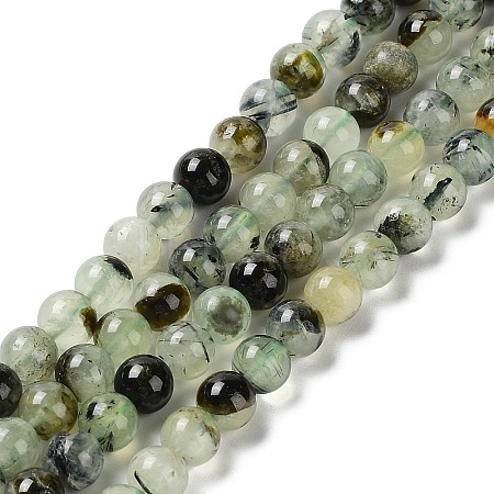 Natural Prehnite Beads Strands LS-G-P322-48-6mm-01-1