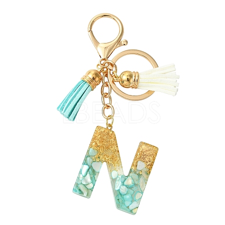 Transparent Epoxy Resin Pendant Keychains KEYC-FS00022-14-1