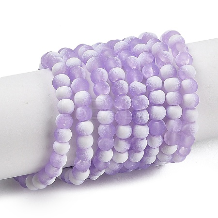 Frosted Crackle Glass Beads X1-GLAA-U001-4mm-M04-1