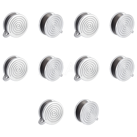 10Pcs 304 Stainless Steel Vortex Cuff Earrings EJEW-UN0002-76P-1