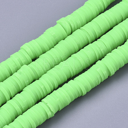 Handmade Polymer Clay Beads Strands CLAY-R089-6mm-081-1