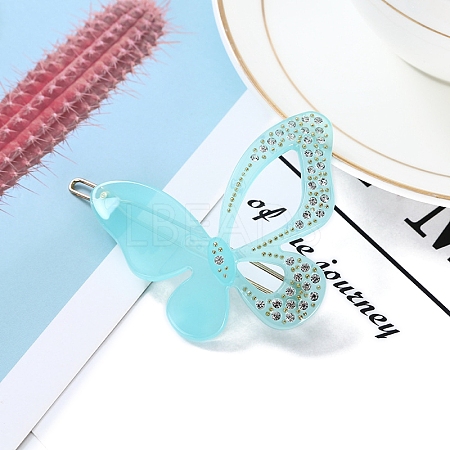 Cellulose Acetate with Rhinestone Hair Clips PW-WGF8CD6-01-1