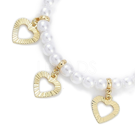 6mm Round ABS Imitation Pearl Beaded Necklaces NJEW-P317-12C-G-1