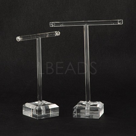 T Bar Organic Glass Earring Display Stand X-EDIS-G001-01-1