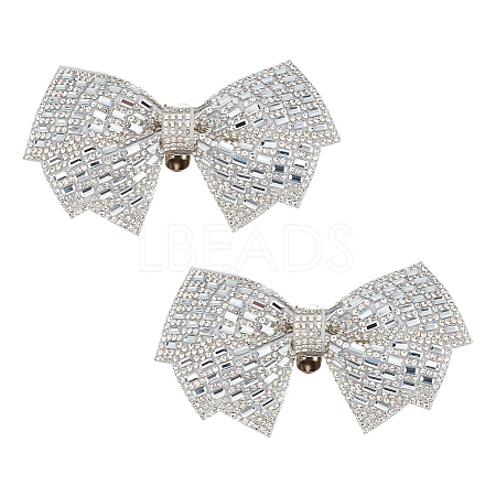 Bowknot Rhinestone Shoe Decoration DIY-WH0430-522B-1