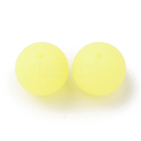Luminous Round Food Grade Silicone Beads SIL-TAC0007-04D-1