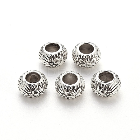 Tibetan Style Alloy European Beads TIBE-N006-101AS-LF-1