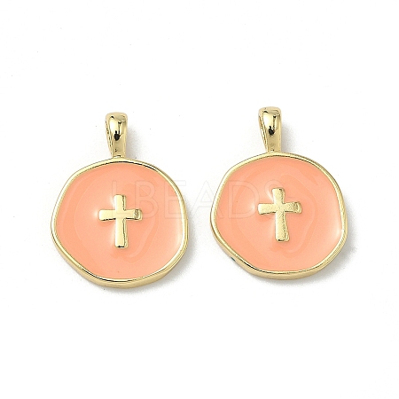 Brass Enamel Pendants KK-G417-01LG-01-1
