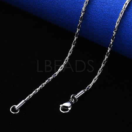 Non-Tarnish 304 Stainless Steel Coreana Chain Necklace NJEW-S420-005A-P-1