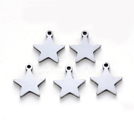 Tarnish Resistant 304 Stainless Steel Charms STAS-N092-50-1