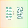2PCS 2 Styles PVC Stickers Dazzling Color Window Stickers 3D Laser Clouds And Summer Style Shapes Electrostatic Glass Window Stickers JX836A-2