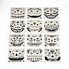 12Pcs 12 Style Luminous Halloween Horror Removable Temporary Tattoos Paper Face Stickers AJEW-G048-07-2