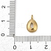 304 Stainless Steel Glass Charms STAS-D366-03G-3