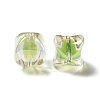 Two Tone UV Plating Rainbow Iridescent Acrylic Beads TACR-D010-04D-3