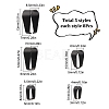 40Pcs 5 Styles 304 Stainless Steel Snap on Bails STAS-SC0004-94-2