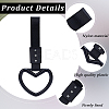 2Pcs ABS Plastic Heart Rear Bumper Warning Handle Ring HJEW-SP0001-49B-6